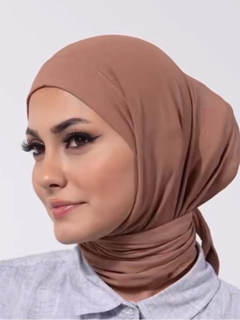 Triangle hijab in brown color